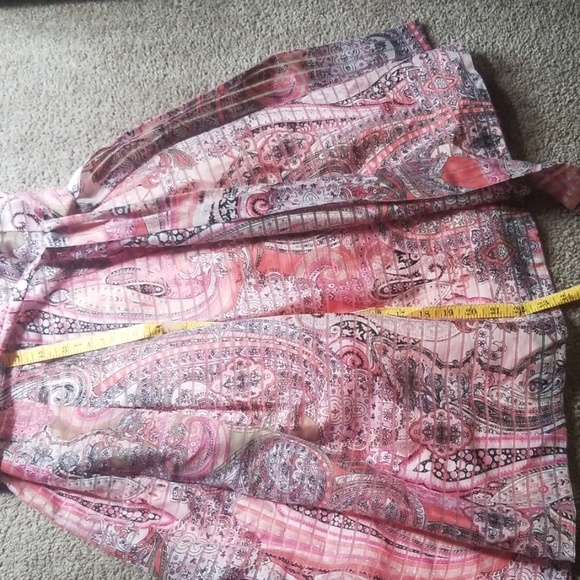 Tommy Hilfiger gorgeous dress, size 10 Pink & Orange Paisley Stripe Tie waist - Picture 6 of 8